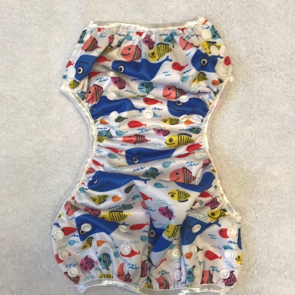 Fish swim washable swim diaper 0-6 months - Picture 3 of 4